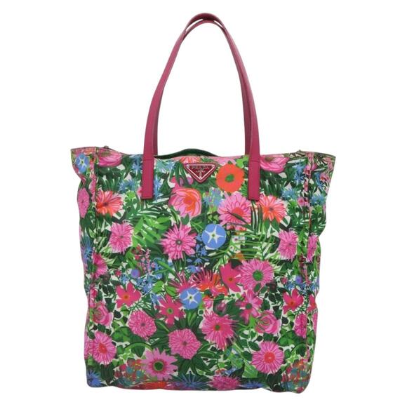 PRADA Tote Bag Nylon Multicolor Silver - Picture 2 of 13